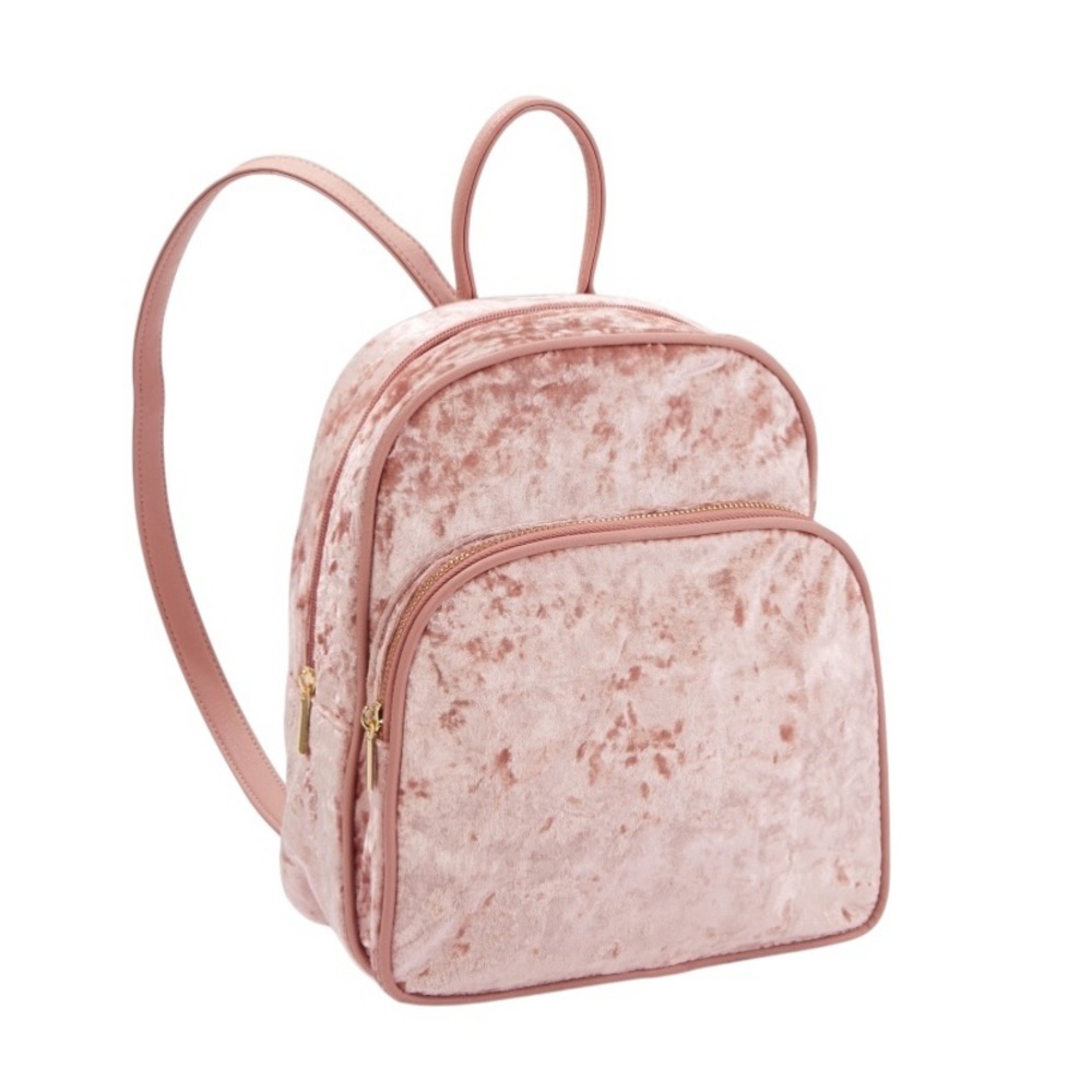 Crushed Velvet Dusty Pink Crushed Velvet Mini Backpack lolita Glam Bag Festival